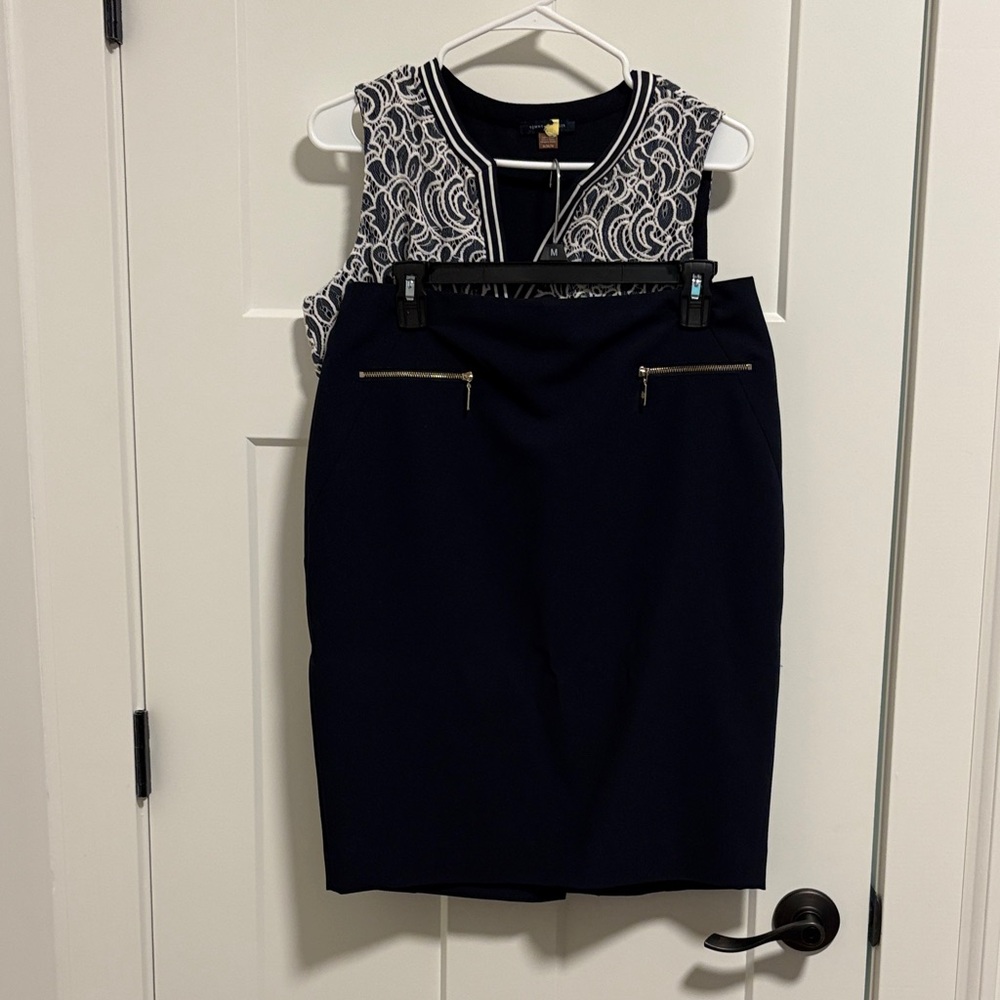 Tommy Hilfiger Navy Pencil Skirt and Matching Top